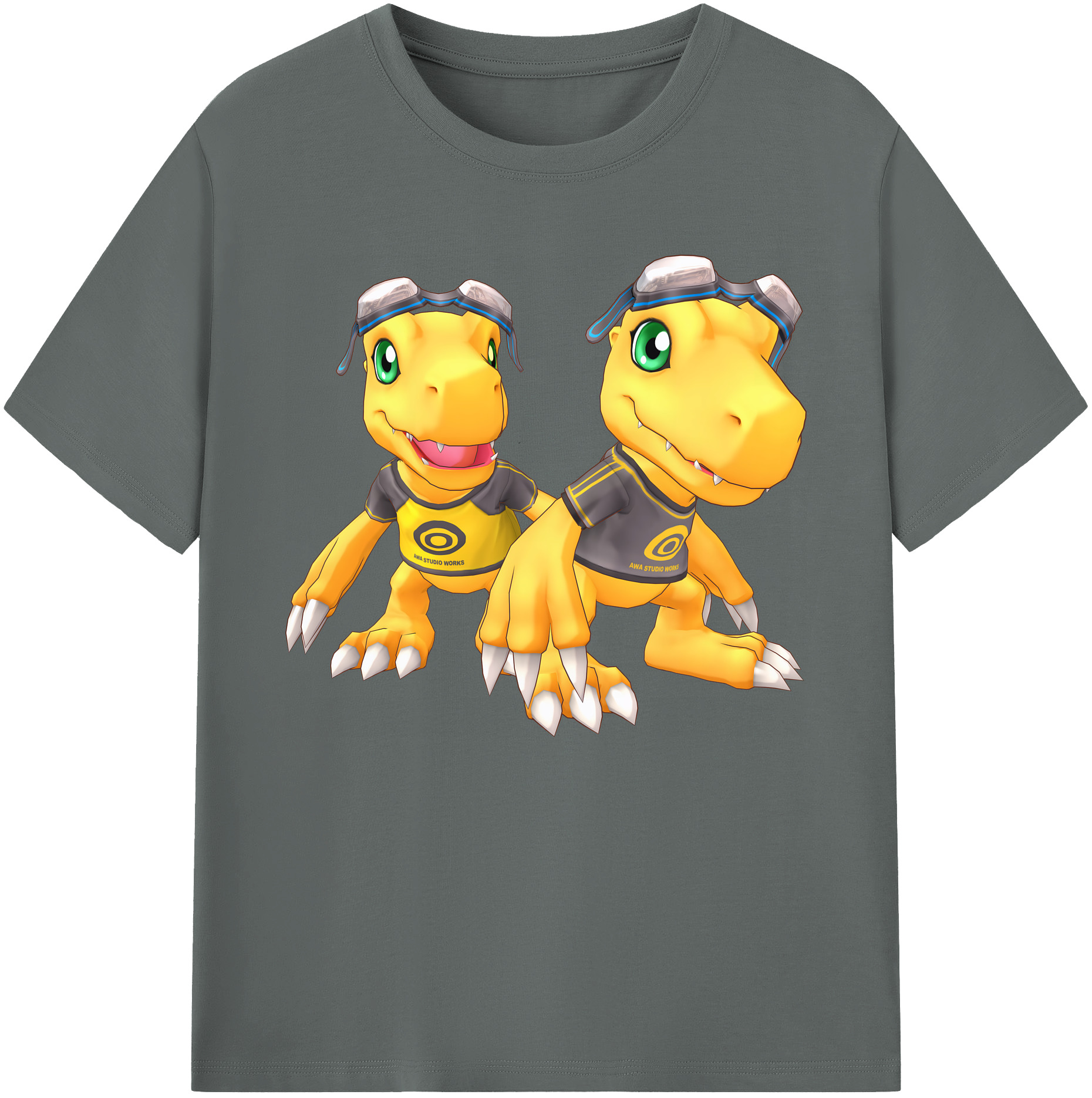 （画像用） Digimon デジタルモンスター/デジモン 綿100％ メンズ半袖Tシャツ｜肌触りやわらか＆通気性